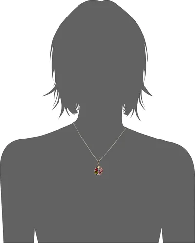 Vista 2 de Tienda Collection Sterling Silver Pressed Flower Round Pendant Necklace, 16