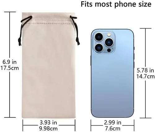 Vista 5 de TRIUMPH VISION Paquete de 3 bolsas suaves para lentes - Bolsa para gafas Bolsa de limpieza de pantalla de microfibra