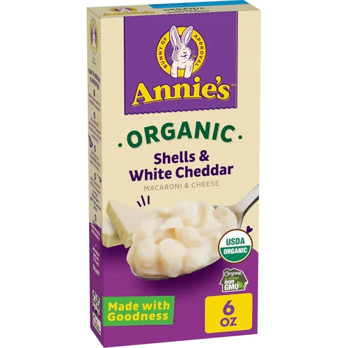 Vista 10 de Annie's Macarrones orgánicos y cheddar clásico, hechos con queso real, 6 onzas