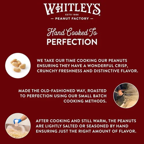 Vista 6 de Maní de Virginia con sal y pimienta molida de Whitley – Cacahuetes Virginia súper extragrandes "cocinados en casa" (lata de 20 onzas)