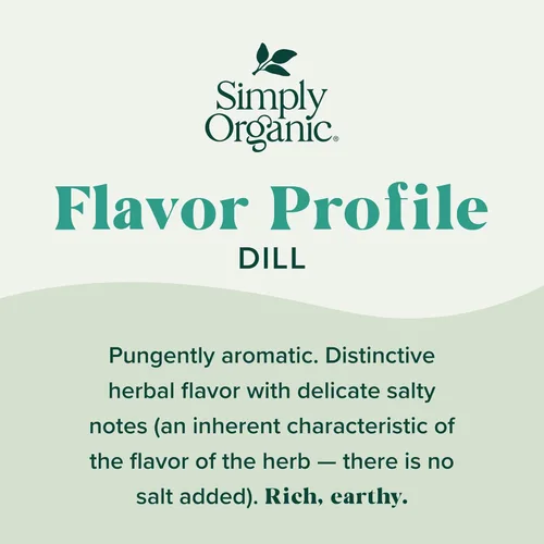 Vista 3 de Simply Organic Eneldo en Polvo Cortado y Cernido Orgánico Certificado, 0.81 onzas envase