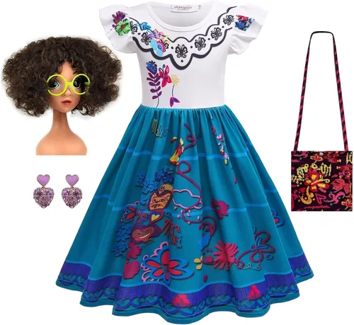Kidswant Girls Princess Dress up Costume Cosplay Fancy Party Luxury Dress with Accessories 2-12 T