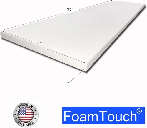 Vista 2 de FoamTouch Hoja de espuma de tapicería de densidad media de 1 pulgada de grosor x 24 pulgadas de ancho x 72 pulgadas de largo