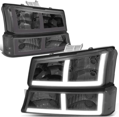 Vista 7 de DNA Motoring HL-OH-CS03-4P-BK-AM juego de faros delanteros para lado del conductor y acompañante