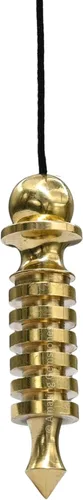 Vista 91 de Péndulos de metal curativos de Amazing Gemstone para adivinaci��n, cúpula dorada de acero de cobre de alta energía, péndulo de bronce, péndulos