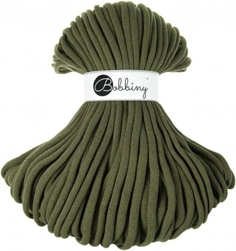 Vista 13 de Bobbiny - Cordón trenzado de macramé jumbo de 9 mm (color aloe), 108 yardas/330 pies