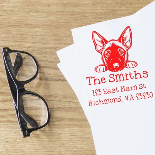 Vista 177 de Sello de alta calidad para cachorros Airedale Terrier – Sello de dirección personalizado – Ideal para los amantes de los perros – Elección de 5