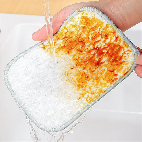 Vista 7 de Generic Trapos multiusos de alambre para lavar platos, 5 piezas, plata, paños de cocina casuales de 2 x 4 pulgadas