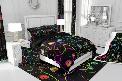 Vista 5 de Erosebridal Funda de edredón de madera con puerta de granero, juegos de ropa de cama estilo occidental, tamaño Queen, funda de edredón rústica