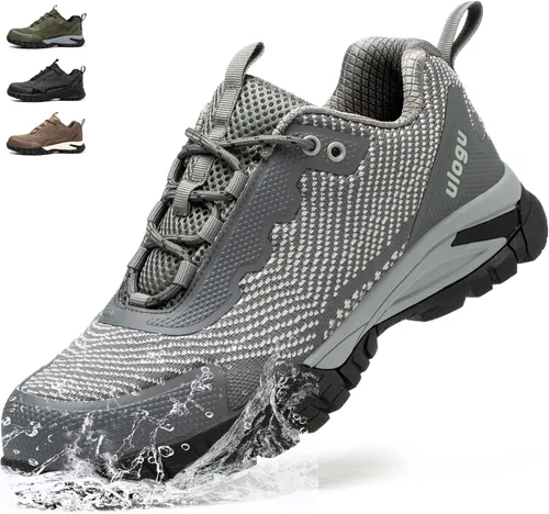 Ulogu Zapatos impermeables con punta de acero para hombre, cómodos, ligeros, antideslizantes, para el trabajo, de seguridad de 6 meses de garantía