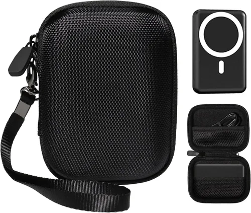 alltravel Funda de tamaño palma para cargador portátil inalámbrico magnético delgado, compatible con Baseus, Yiisonger, Anker 621/521, AOGUERBE,