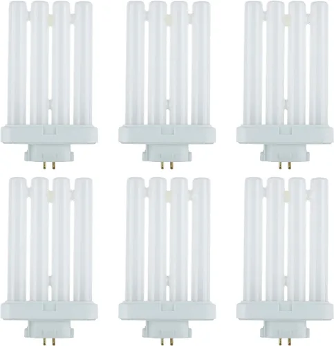 Vista 11 de Sunlite 40531 FML27/65K/2PK Lámpara fluorescente compacta enchufable de cuatro tubos, FML 4 pines, 27 vatios, 1500 lúmenes, luz diurna 6500K, base