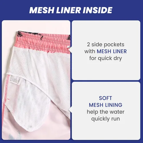 Vista 4 de maamgic Mens Slim Fit Swim Shorts Swim Trunks 7 inch Quick Dry Mens Bathing Suits with Mesh Lining