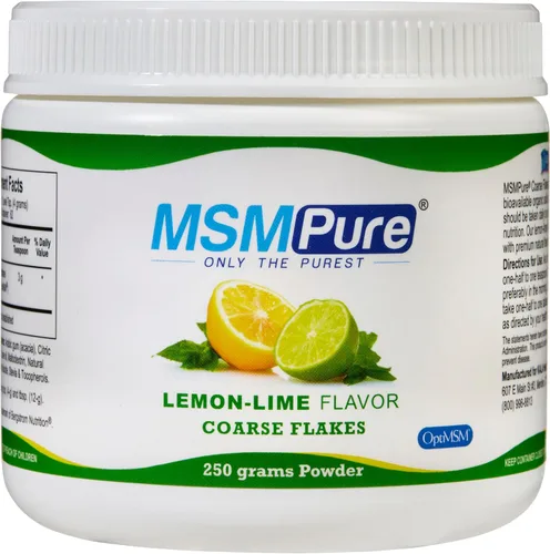 Vista 2 de KALA HEALTH MSMPure - Copos gruesos con sabor a lima limón de 8.8 onzas y paquete de gel MSM de 8 onzas