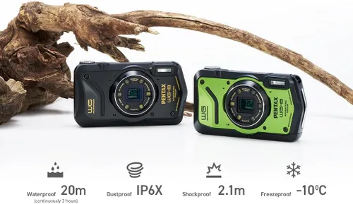 Vista 4 de PENTAX WG-8 - Cámara de aventura verde para todo tipo de clima, con excelente resistencia al agua, a prueba de polvo, rendimiento resistente a