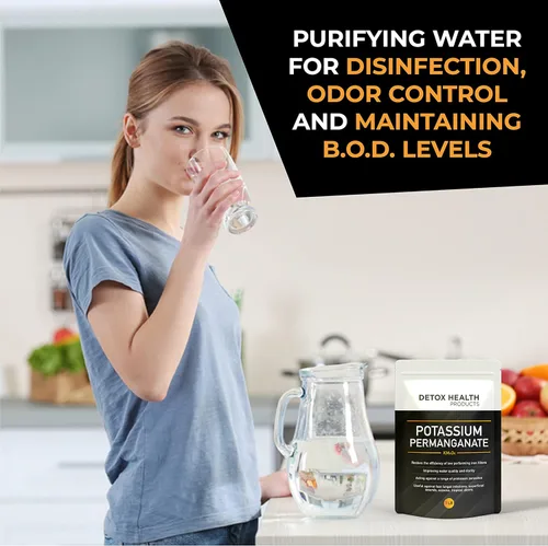 Vista 2 de Permanganet de potasio - Polvo de flujo libre - Productos de salud desintoxicante - 2 oz