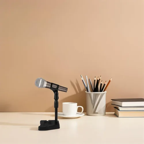 Vista 7 de Beaupretty Adjustable Rotation Table Top Mic Stand Clamp with U-shaped Holder Sturdy Metal Desktop Microphone Stand for Gaming Singing Professional