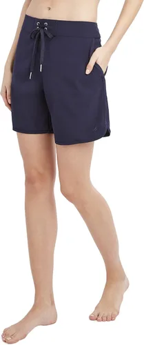Vista 2 de Nautica Womens Standard Solid 7" Core Stretch Quick Dry Board Short Swimsuit Bottom with Adjustable Drawstring Waistband Cord