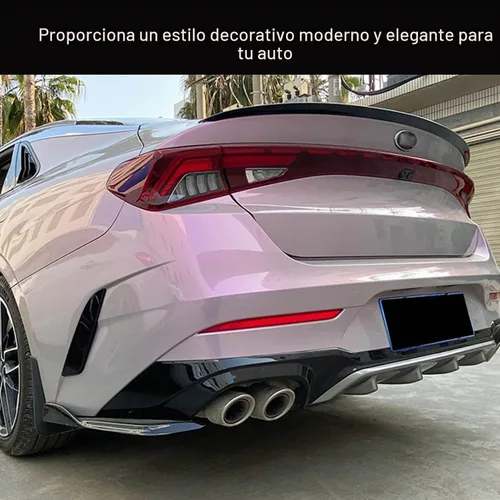 Vista 4 de Alerón de borde de parachoques trasero para Kia K5 Optima DL3 2021 2022 2023 Protector de ángulo de envoltura Accesorios Recorte ABS 2 piezas