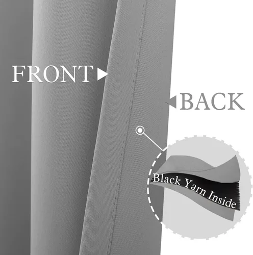 Vista 9 de Vangao Cenefas Grises para Ventanas de 18 Pulgadas Cenefas Sólidas para Sala de Estar para Ventanas Blackout Oscurecedoras de Habitación