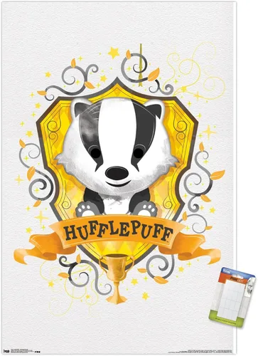 Vista 12 de Trends International Wizarding World: Harry Potter-Hufflepuff - Póster de pared, 14.725 x 22.375 pulgadas, versión enmarcada de madera de granero