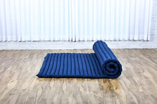 Vista 497 de Leewadee colchón tailandés enrollable para cama de invitados, tapete de yoga, para masaje tailandés, ecológico, orgánico y natural.