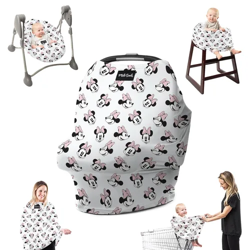 Vista 11 de Milk Snob Disney Un Deseo Hecho Realidad 5-en-1 Cubierta para Bebé, para Lactancia, Asiento de Coche, Portabebé, Cochecito, Silla Alta, Cesta