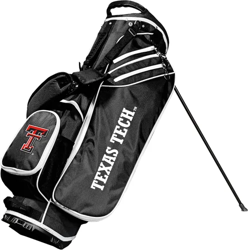 Vista 22 de Team Golf NCAA Birdie Stand - Bolsa de golf con soporte, ligera, divisor de palos de 14 compartimentos, soporte de acción por resorte, bolsillo