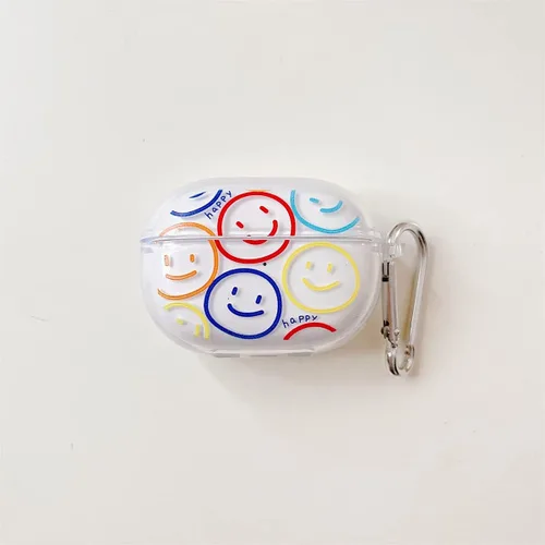 Vista 6 de DAYJOY Funda protectora de TPU suave y transparente con diseño de flores divertidas, compatible con auriculares Redmi Buds 4 Pro, funda protectora