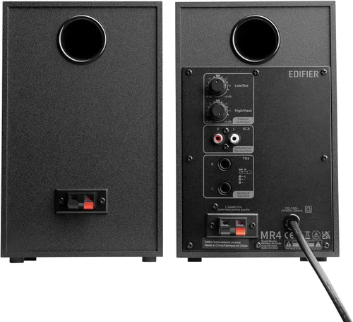 Vista 5 de Edifier Altavoces de monitor de estudio alimentados MR4, altavoz de referencia activo de campo cercano de 4 "- negro (par)