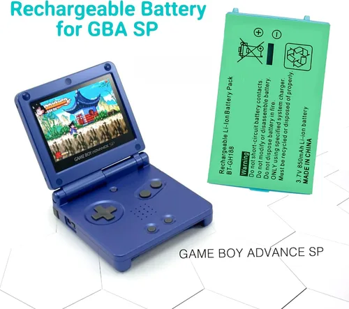Vista 7 de Xahpower Juego de accesorios Gameboy Advance SP Gameboy, 1 cable de carga y 1 paquete de batería para sistemas Game Boy Advance SP (GBA SP)
