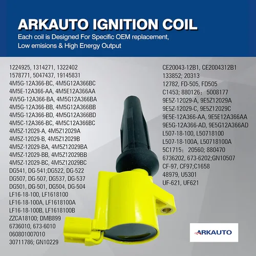 Vista 4 de Bobina de encendido de alto rendimiento ARKAUTO DG507 FD505 UF621 para Ford Escape Focus C-Max Escape Fusion Transit Connect Mazda 3 6 Mercury