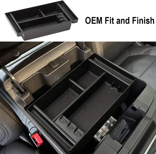 Vista 5 de EDBETOS Bandeja Organizadora de Consola Central Compatible con Accesorios Chevy Silverado 1500/GMC Sierra 1500 2019-2022 y 2020-2023