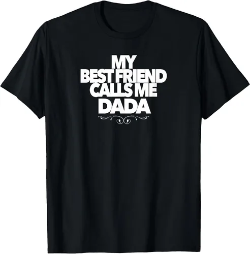 Vista 15 de My Best Friend Calls ME DADA Funny Baby Shower Present dad T-Shirt Asphalt Grey