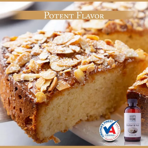 Vista 3 de Happy Home Emulsión de sabor a mantequilla de imitación y nuez para hornear, certificado Kosher, 4 onzas.