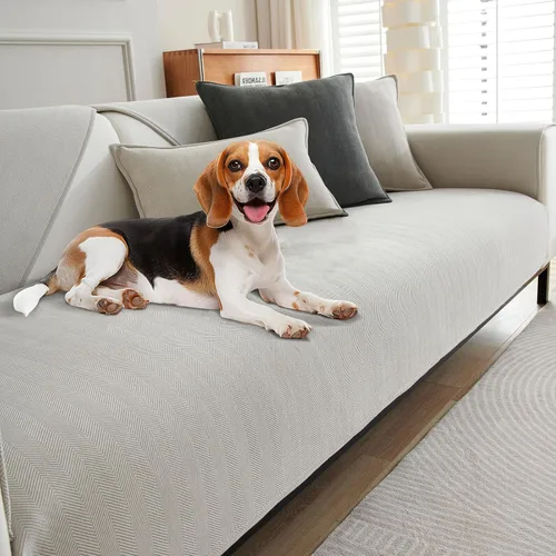 OTOB Funda de sofá de felpilla para perros, lavable, antideslizante, apta para mascotas y niños, protector de muebles para todos los estilos de