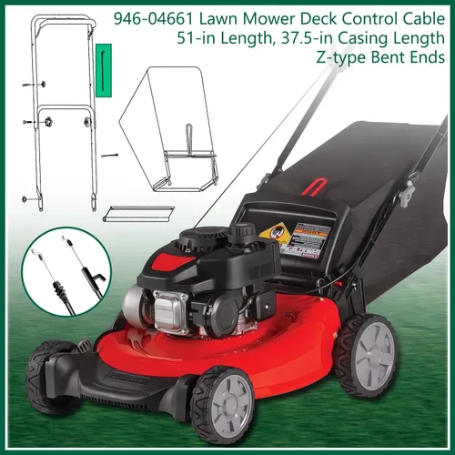 Vista 4 de HASMX 946-04661 746-04661 Lawn Mower 21" Deck Control Cable for Bolens, Brute, Columbia, Craftsman, Huskee, MTD, Murray, Yard Machines, Yard Man