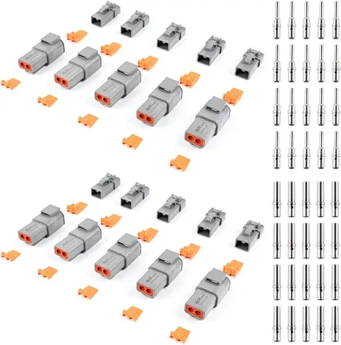 Vista 8 de JRready 6 pares de conectores Deutsch de 1 pin, ST6287-0106 IP67, impermeable, DTHD, conector de un solo pin para aplicaciones de alta resistencia