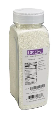 Vista 14 de DECOPAC Nonpareils multicolores, 30 oz/85 g, gránulos elegantes en recipiente de mano, gránulos comestibles para pasteles de celebración, cupcakes