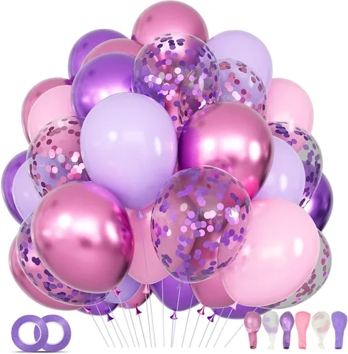 Vista 17 de Juego de 68 globos negros y naranjas, juego de globos de látex naranja y negro de 12 pulgadas con cintas de confeti reutilizables, resistentes a