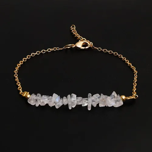 Vista 18 de Gempires Natural Chips Bar Bracelet, Energy Healing Crystals, Birthday, Gift for Her, Gemstone Jewelry 8 inch
