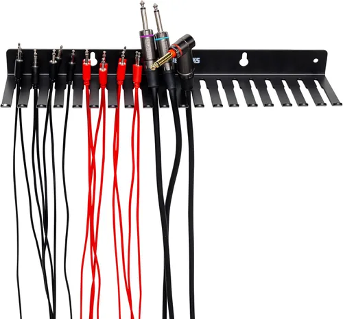 Vista 6 de Gator Frameworks Colgador y organizador de cables de montaje en pared con 19 ranuras para cables, rangos de espacios de 5 a 0.354 in