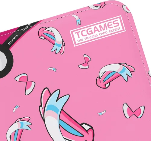 Vista 3 de Tcgames Carpeta de tarjetas de 9 bolsillos, 720 bolsillos, tarjetero con 40 mangas, cola rosa