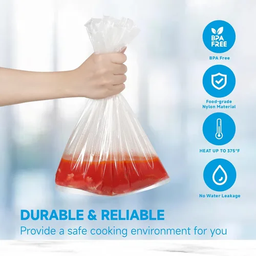 Vista 6 de Bolsas de cocción lenta de 3 a 8 cuartos de galón, bolsas de cocina de tamaño grande de 13 x 21 pulgadas, bolsas de cocción lenta, desechables