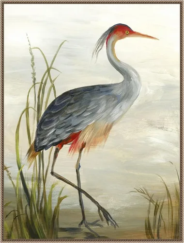Vista 6 de Amanti Art Framed Wall Art Print 24x20 Grey Heron by Aimee Wilson, Animals Wall Art, Rustic Farmhouse Decor, Small Poster Painting Artwork for
