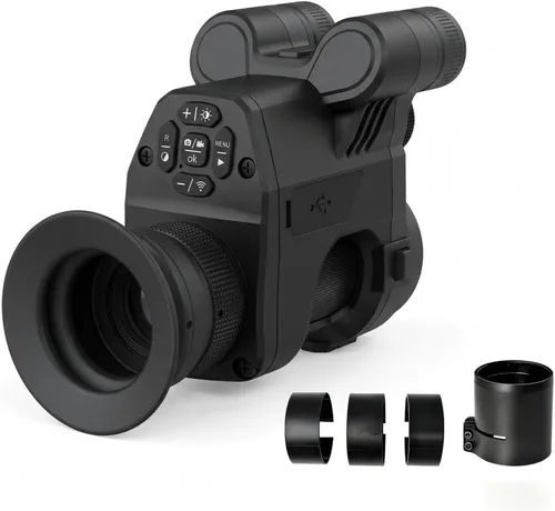Clip On Night Vision Scope – 1080P Digital Infrared Attachment for Rifle Scopes, 850nm & 940nm IR, 3X-10.5X Zoom, Tactical Hunting Optics, Long