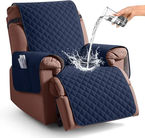 Vista 14 de KinCam Funda 100% impermeable para silla reclinable, fundas de sofá reclinable para mascotas, perros, funda de sofá reclinable, protector de muebles