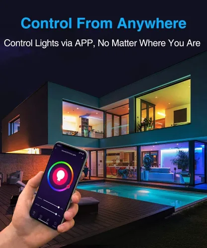 Vista 4 de Controlador WiFi LED inteligente, control remoto inalámbrico actualizado de 24 teclas RF para tira de luces LED GRB BGR RGB, compatible con Alexa