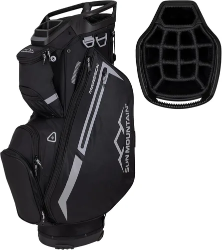 Bolsa de golf Sun Mountain 2025 Maverick con 14 divisores y 9 amplios bolsillos - Bolsa de golf ligera para hombres y mujeres con correas de hombro