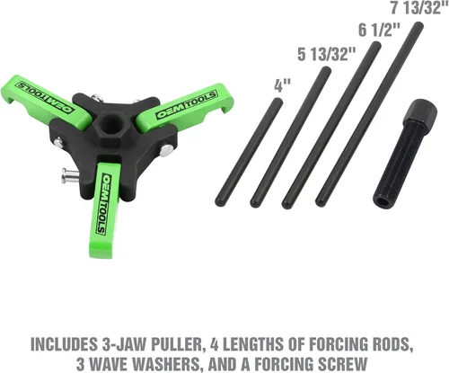 Vista 4 de OEMTOOLS 25090 Kit de extractor de equilibrador armónico, extractor ajustable de 3 mandíbulas que se adapta a la mayoría de vehículos de modelos
